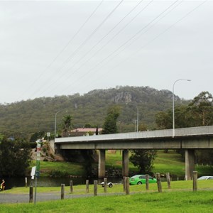 The bridge that leads to a toilet block