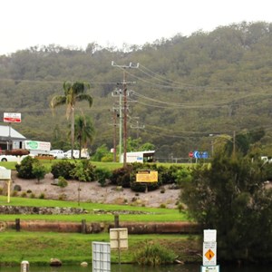 A closer view of the toilet block