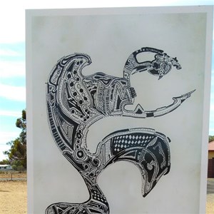 Some of the student artwork on display in the grounds