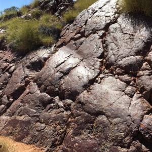 Glaciated Rock Outcrop near Carrowine Pool