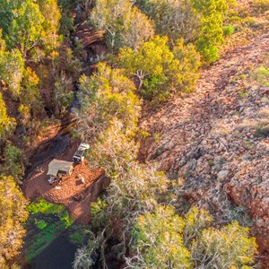 Aerial View of the end camp - primo spot!