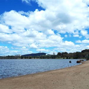 View from boat ramp/beach on Grevillia Park