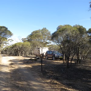 Trackside campsite