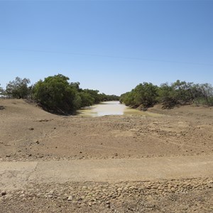 Causeway upstream of bridge