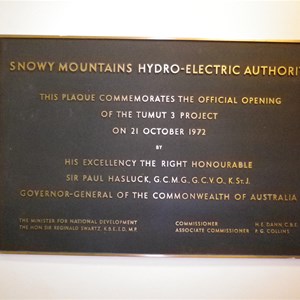 Plaque in station interior