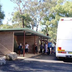 Used as a bus comfort stop