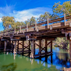 Beautiful bridge over Moore River at Regans Ford