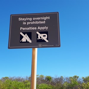 No camping signs
