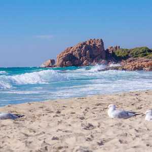 View of Castle Rock from the beach