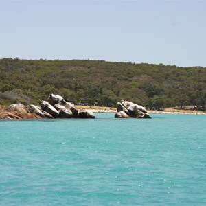 Approaching Meelup by boat