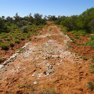 Remnants of the cobbled road near Davis Creek, Ullawarra Road
