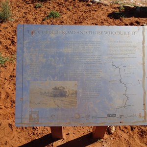 Interpretive sign at the Cobbled Road