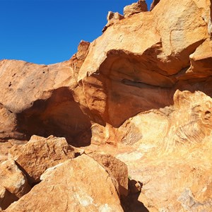 Cave with engravings