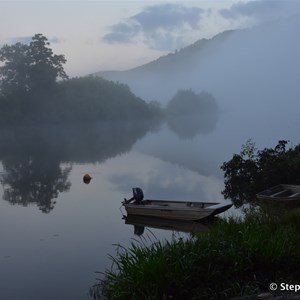 Early morning fog on the Daintree River