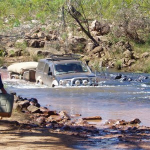 Fording the King Edward on the way to Mitchell Falls