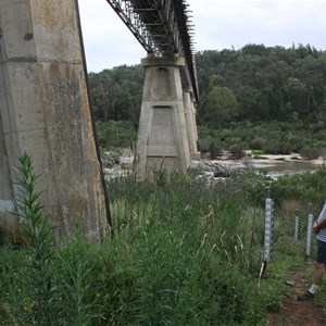 Staff gauges awaiting a flood