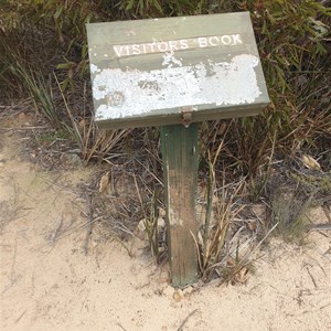 Visitors book at Milmed Rock