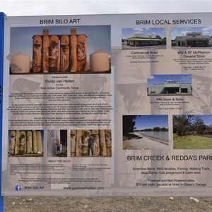 Brim Silo art info board