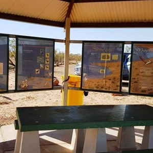 The information and picnic shelter