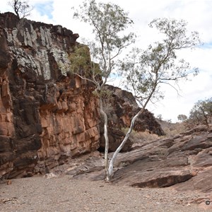 The wall where the engravings are located