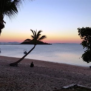 Sunset over passage islet