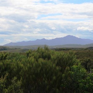 Mountains near Zeehan, probably Mount Heemskirk.