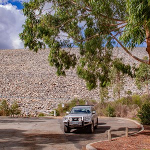 Carpark below dam wall at picnic area