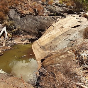 Bottom rockpool below the main waterfall (only flows in winter)