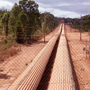 Bridge over the conveyor