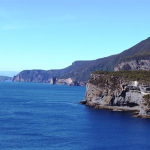 The coast of the Tasman Peninsula south of the lookout