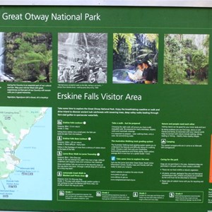 Information at Erskine Falls parking area