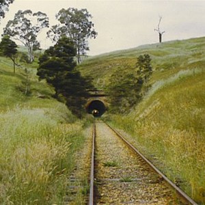 Photo of the last train to ever travel through Cheviot Tunnel (curtesy Lance Adams)