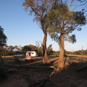 Campsite at sunset