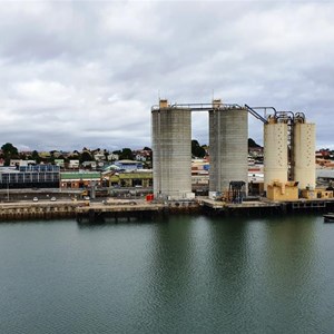 Silos and Davenport from the Spirit of Tasmania