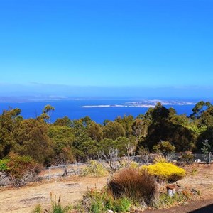 The Derwent Estuary. North point of Bruny Island on the right 