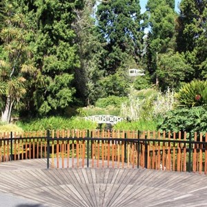 Observation deck to pond area.