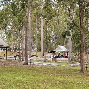 The picnic area at Bullockys Rest Rest Area