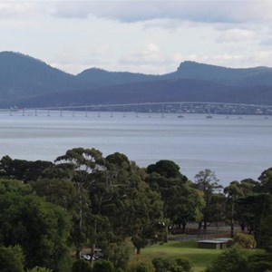Views of the City and Tasman Bridge from the park