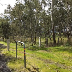 View towards the yards from the trail