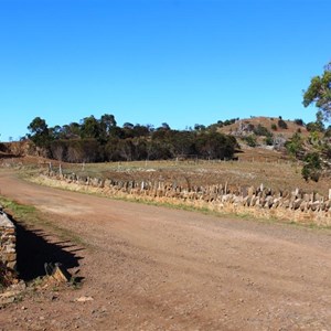 The road over the bridge now leads to a farm.