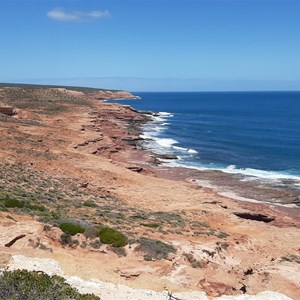 Views to south along clifftop