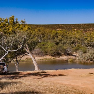 Main view of camp area at Ellies Pool