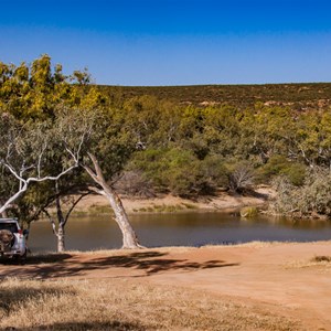 Main view of camp area at Ellies Pool