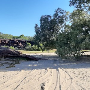 Beautiful places for a rest if you venture up the dry river bed