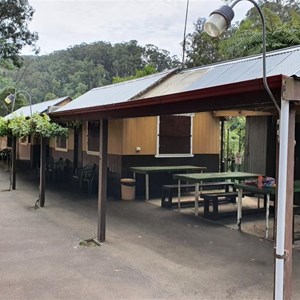 Tables outside the refreshment rooms