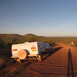 Eastbound scenery at sunset