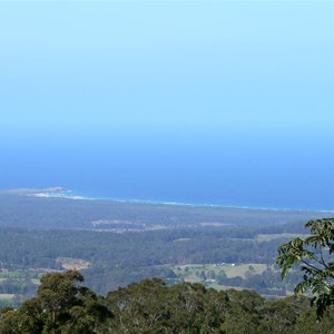 view from Mt. Coramba, east to Sapphire Beach