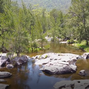 View up the Coxs River near the bridge