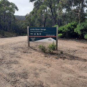 Sign at turn off