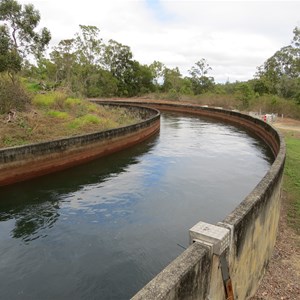 Bend in the flume